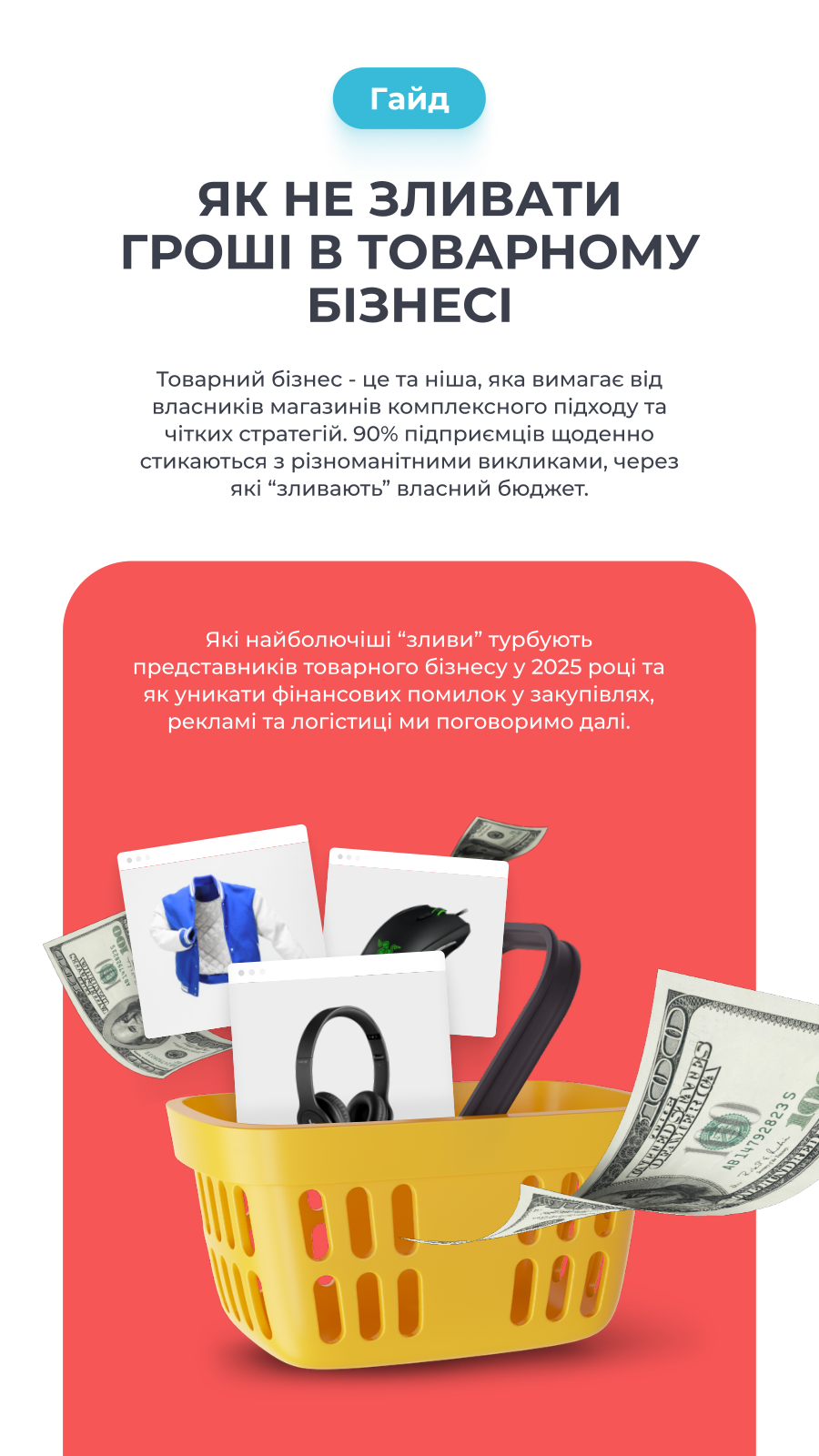 Обкладинка: Як не зливати гроші в товарному бізнесі