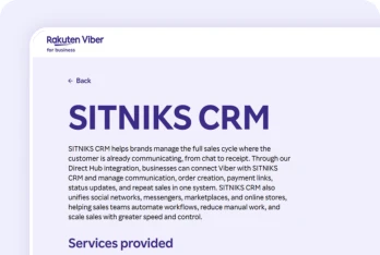 SITNIKS CRM у каталозі Rakuten Viber