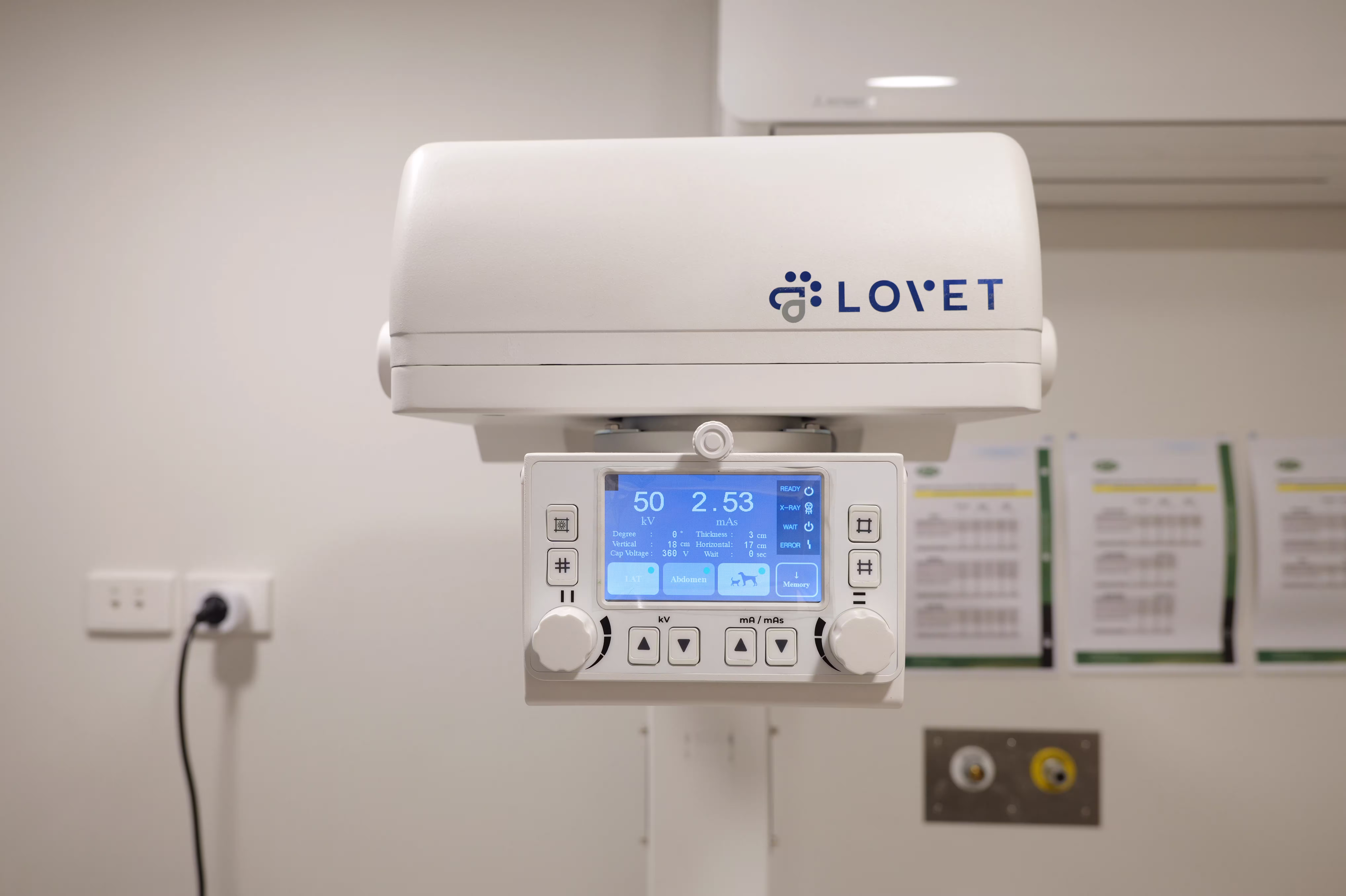 A pet X-Ray machine at Caring Paws Vet Clinic
