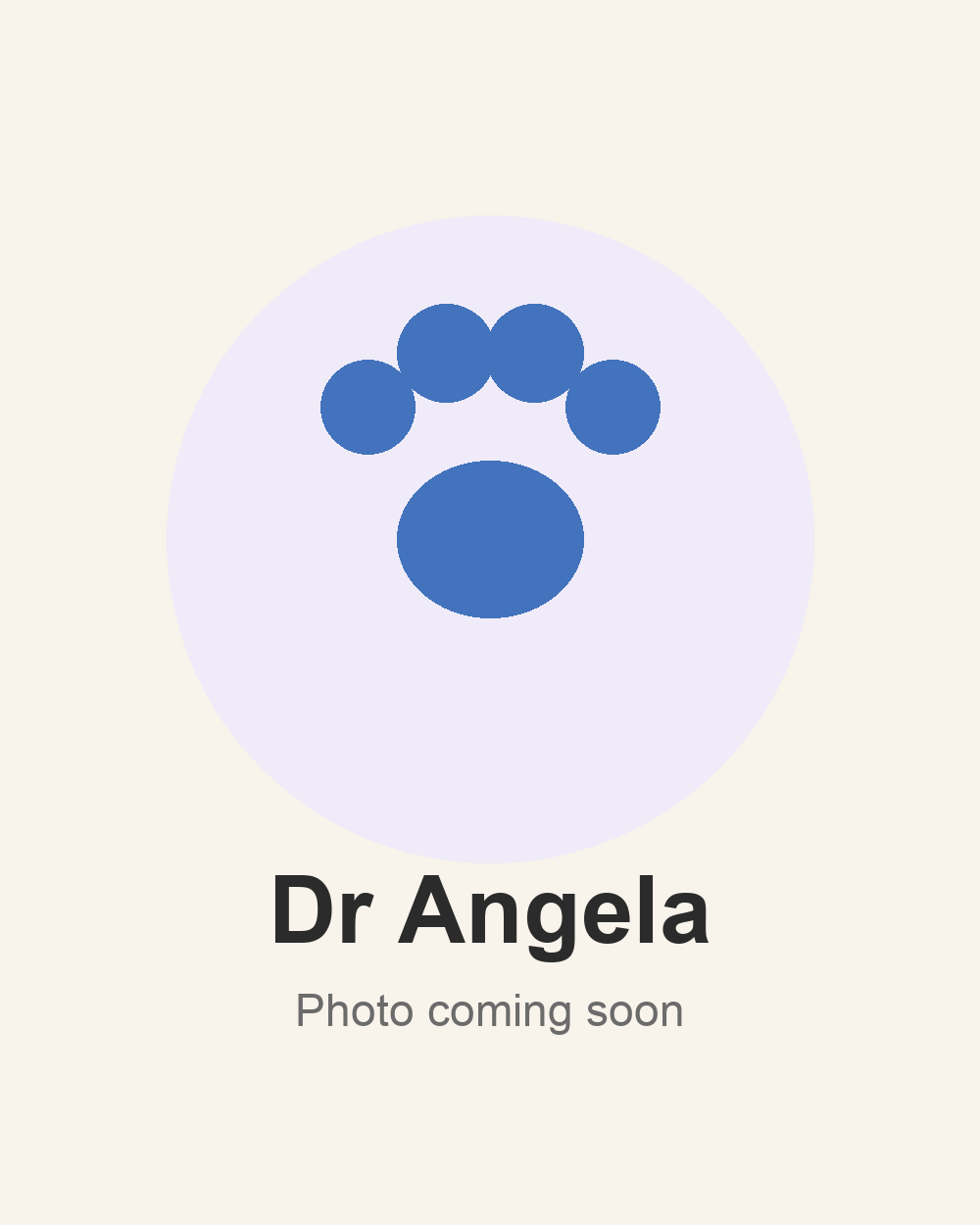 Dr Angela, Veterinarian at Caring Paws Vet Clinic, photo coming soon