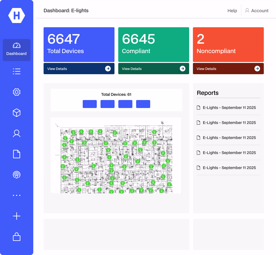 Hexmodal Platform Dashboard with alerts and maps