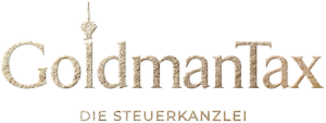 GoldmanTax Logo mit dem Text Die Steuerkanzlei darunter.
