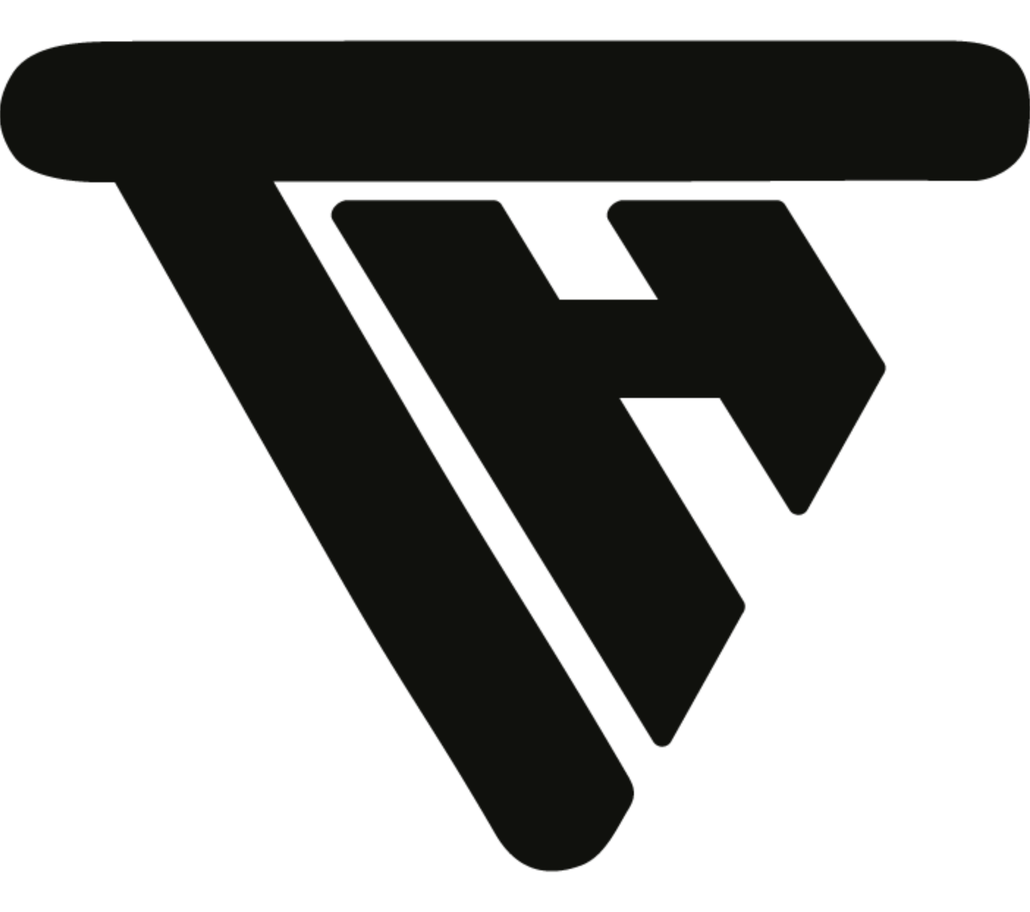 Schwarzes stilisiertes TH Logo mit den Buchstaben T und H einem Pfeil nach rechts.