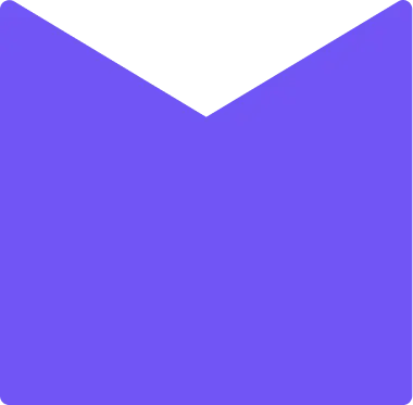 Purple downward-pointing chevron shape on a transparent background.
