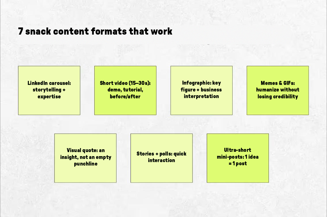 Comment utiliser le snack content pour engager votre audience B2B 