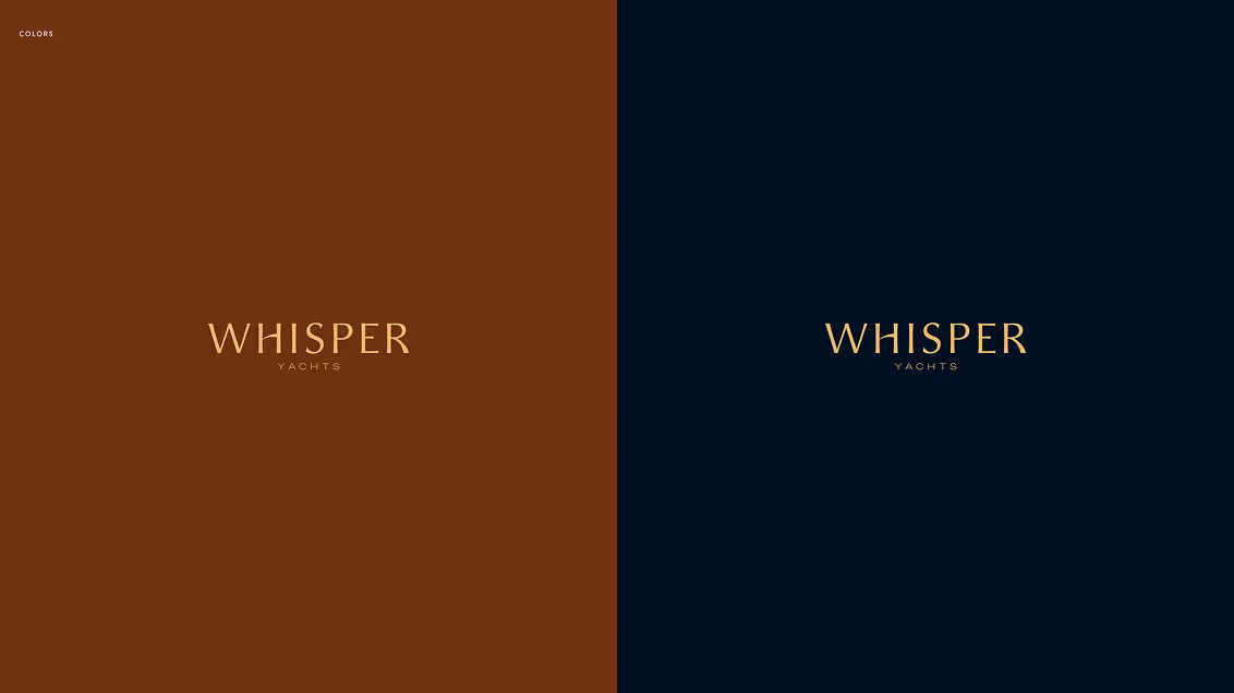 Mise en situation logo Whisper Yachts