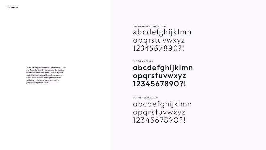 Système typographique Whisper Yachts