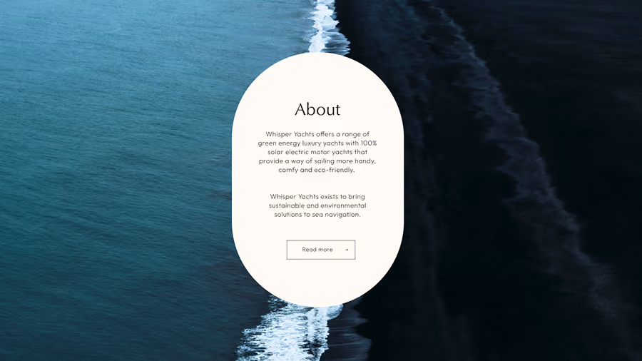 Extrait du site internet Whisper Yachts