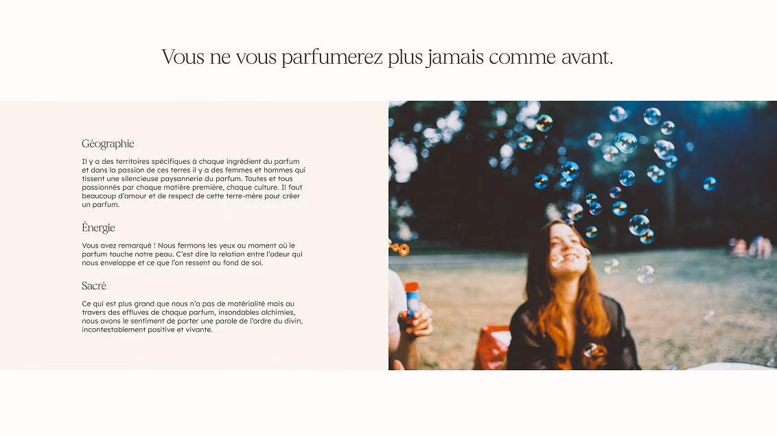 Extrait du site e-commerce Sabé Masson