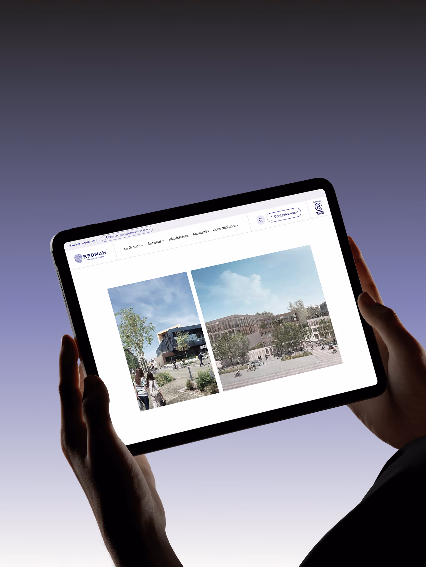 Site internet Redman sur tablette