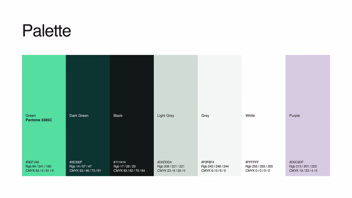 Palette de couleur charte graphique WSPN