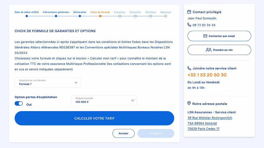 Extrait extranet LSN Assurances