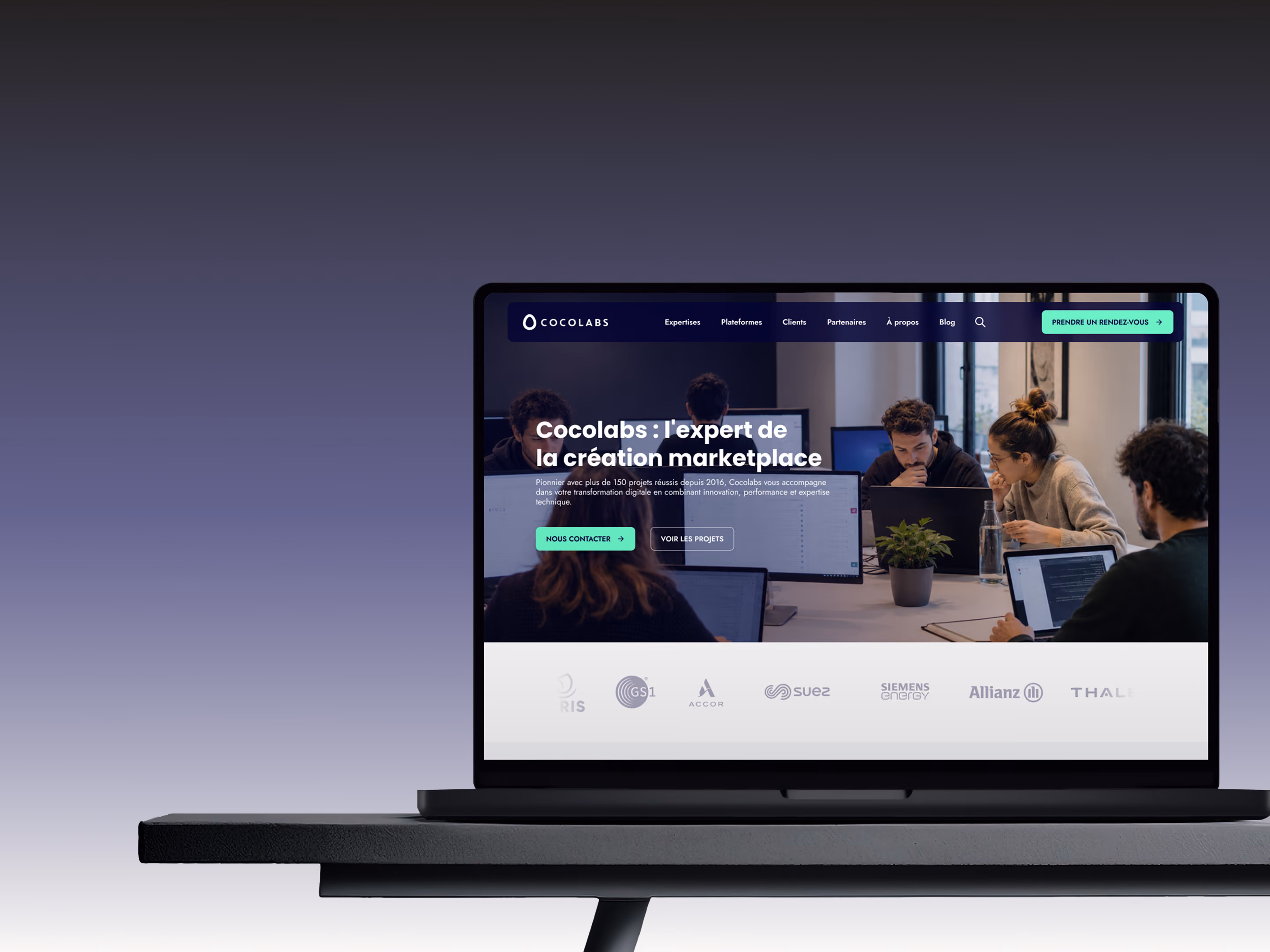 Site internet Cocolabs sur ordinateur