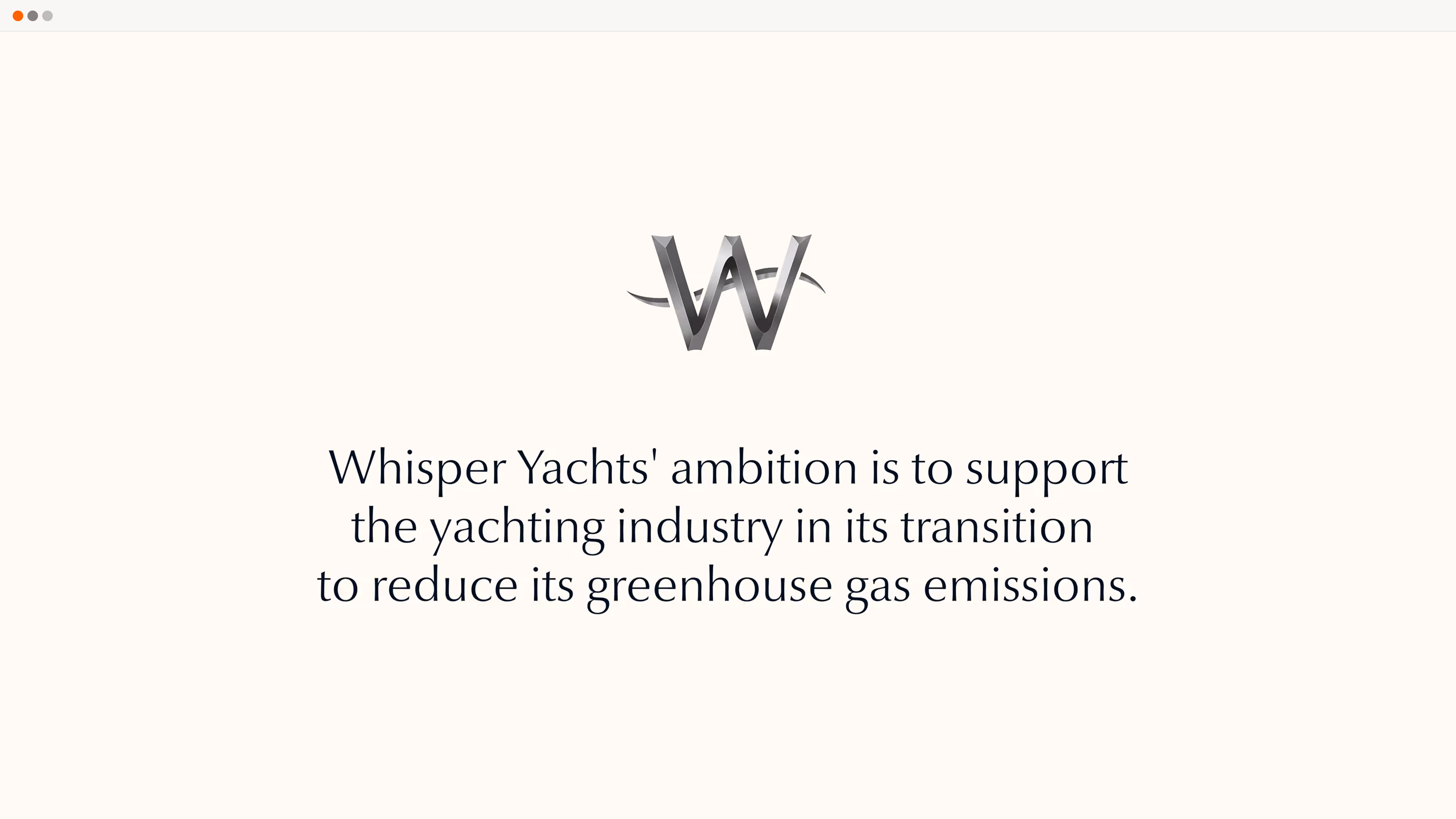 Extrait du site internet Whisper Yachts