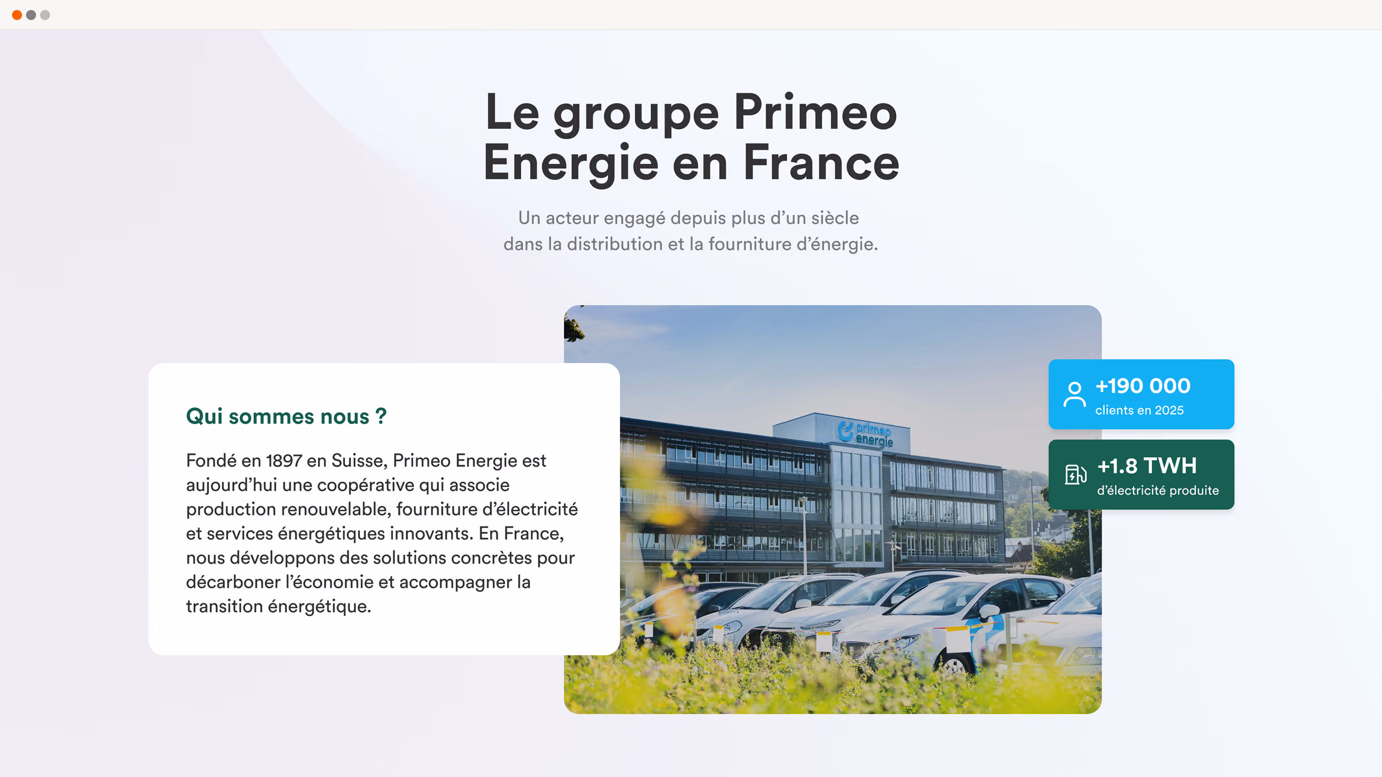 Extrait du site internet Primeo Energie