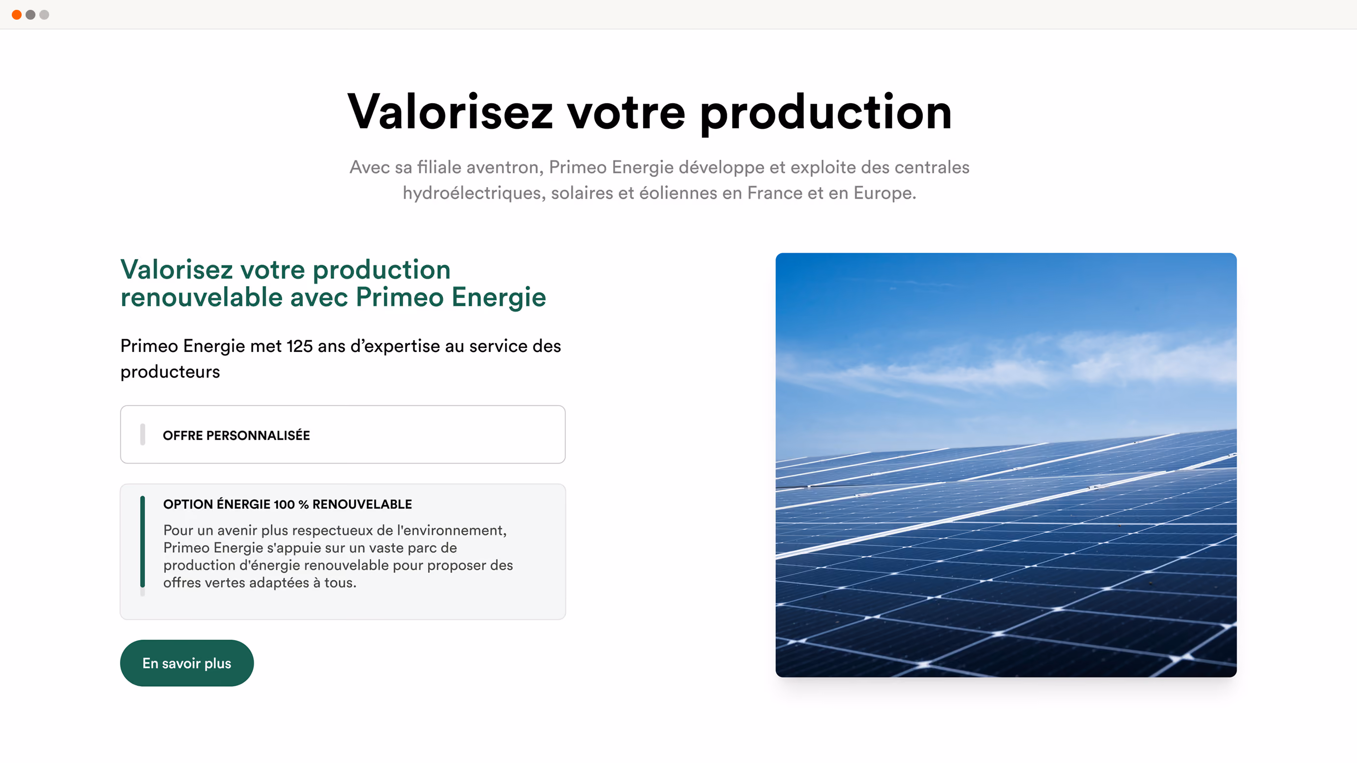 Extrait site internet Primeo Energie