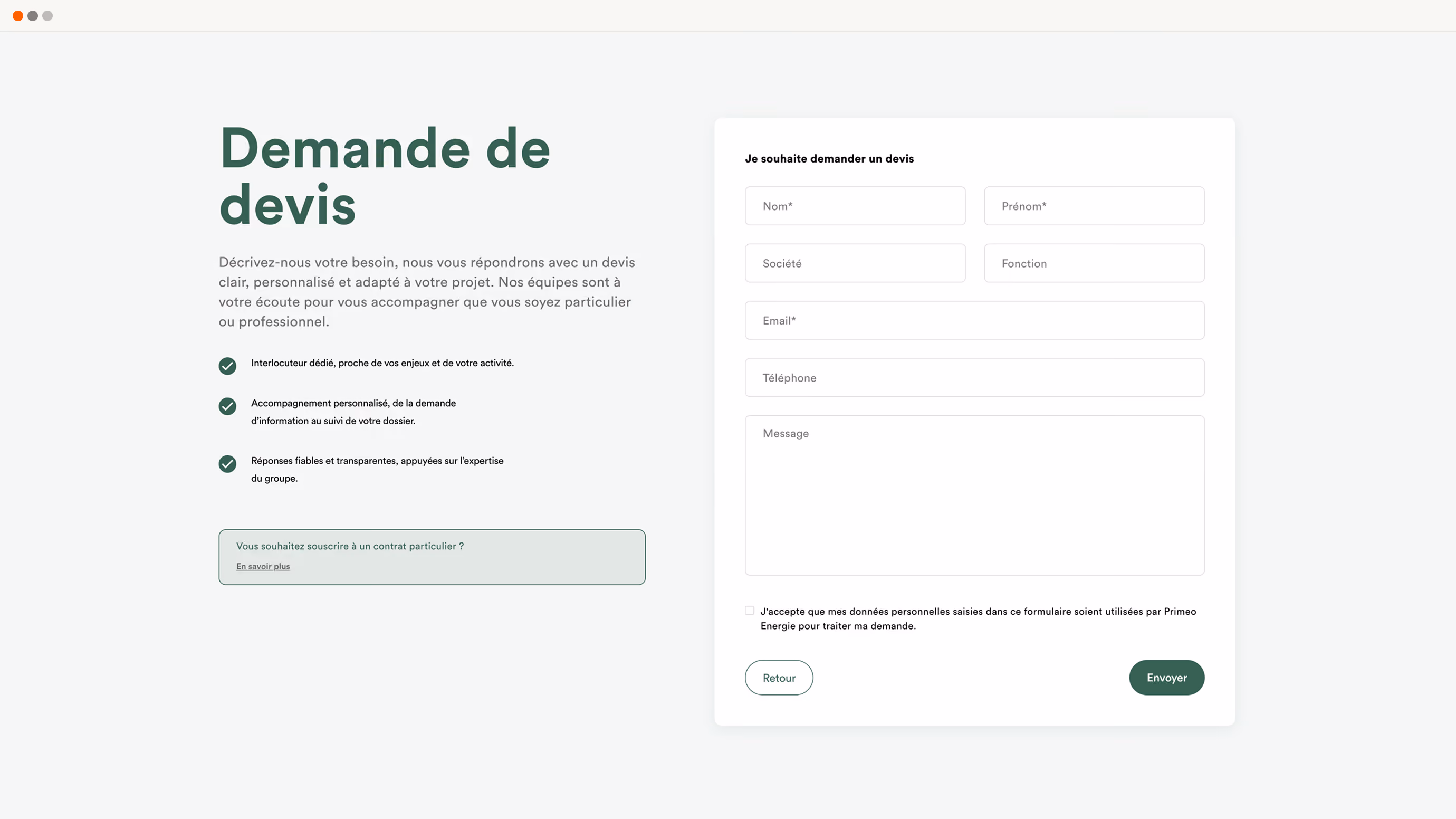 Extrait site internet Primeo Energie