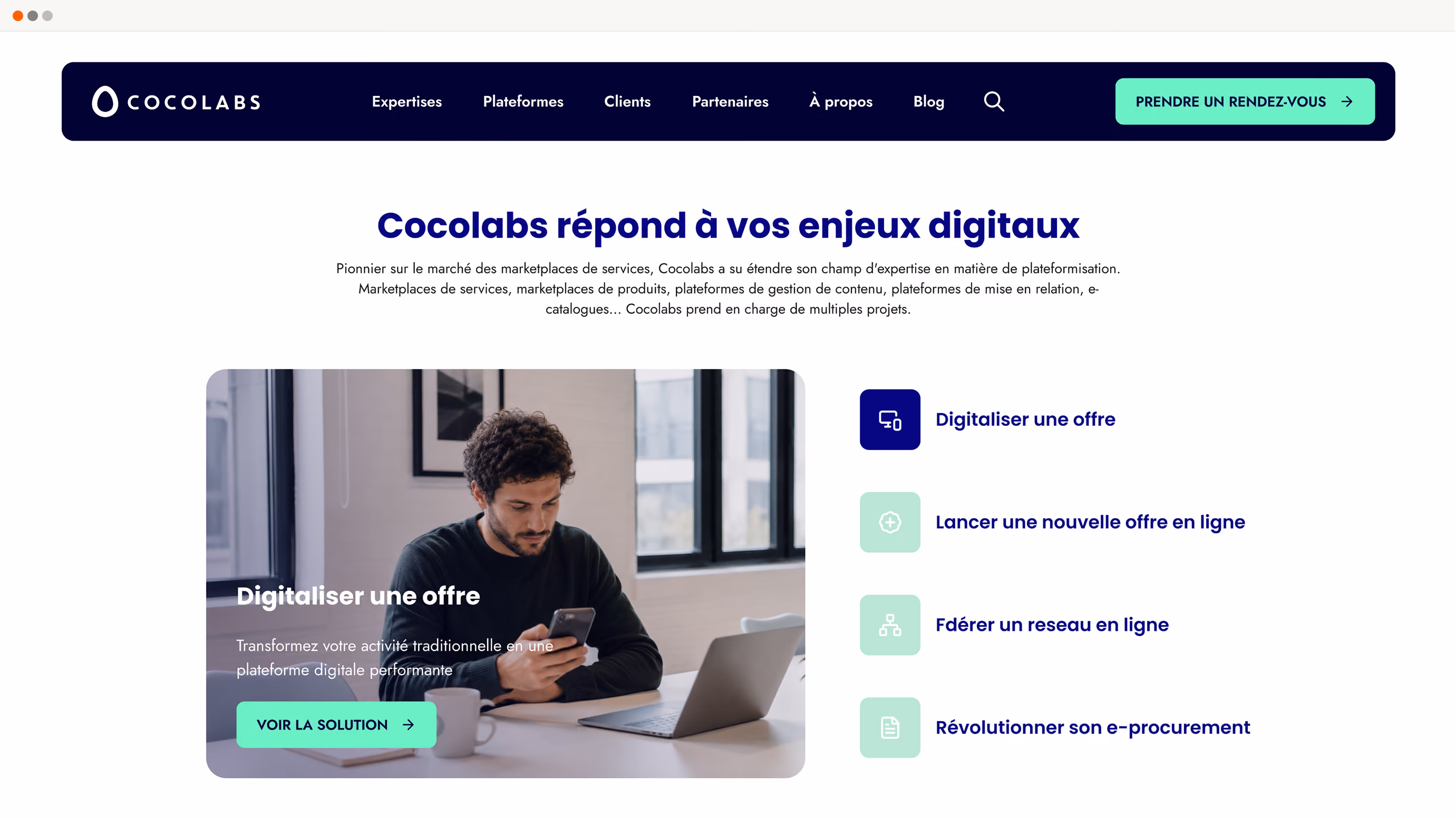 Extrait site internet Cocolabs