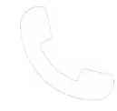 White telephone handset icon on a black background.