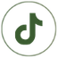 TikTok-Logo in einem grünen Kreis.