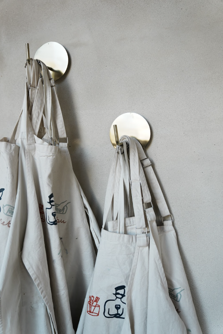 Ceramic painting setup at nebu studio