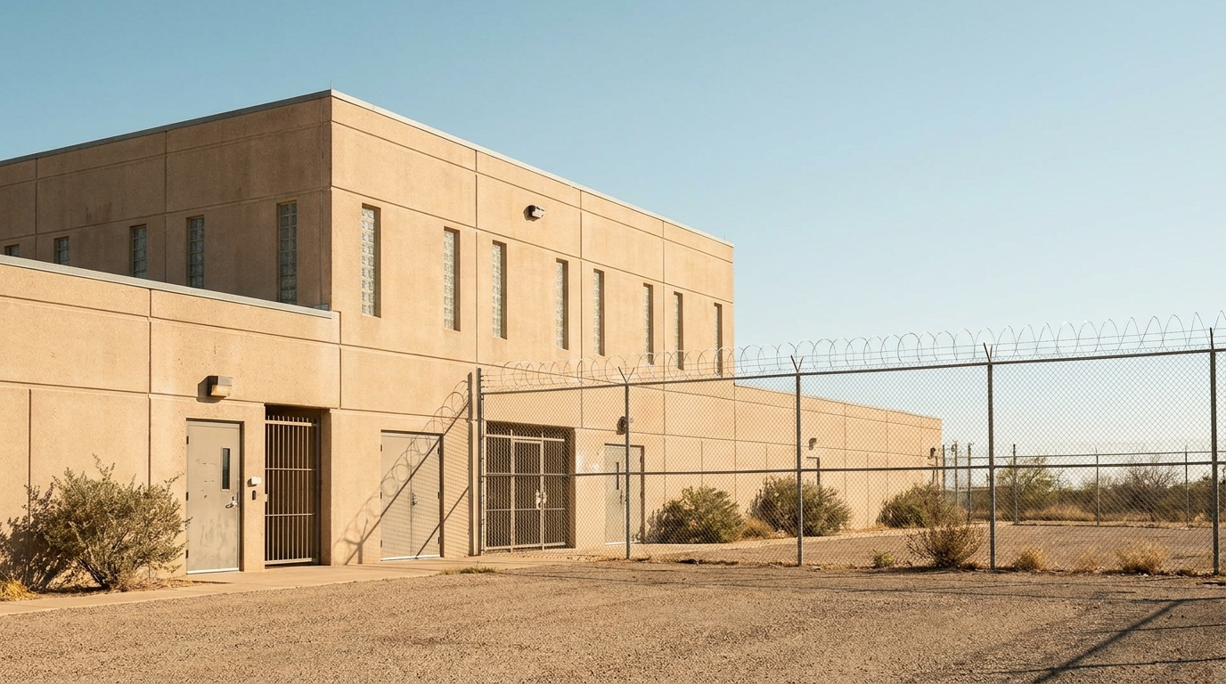 A Texas county jail exterior