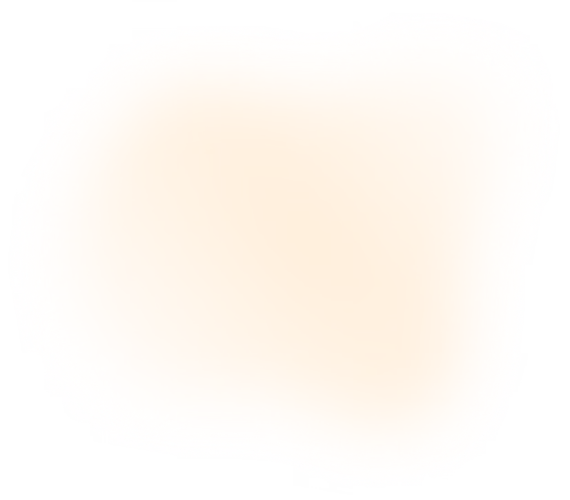 Abstract orange and peach organic blob shape with soft edges on a transparent background.