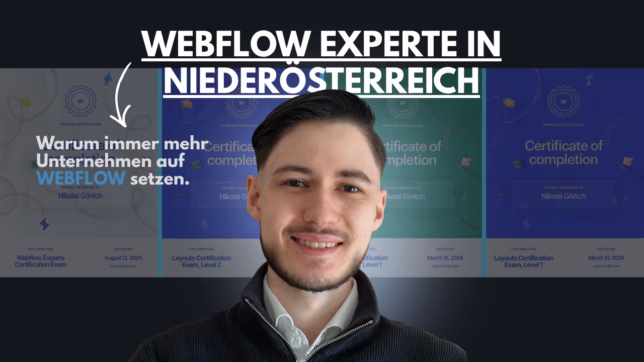 Webflow Experte in Niederösterreich: Warum immer mehr Unternehmen auf Webflow setzen.