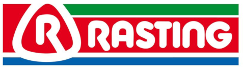 Rasting logo with red, white, green, and blue horizontal stripes and a stylized R in a triangle.