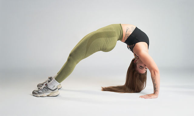 Fitness portrait on a white studio background