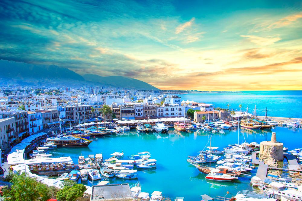 Panoramic view of the Limassol marina and coastline in Cyprus representing its status as a strategic EU hub for international business and wealth management.