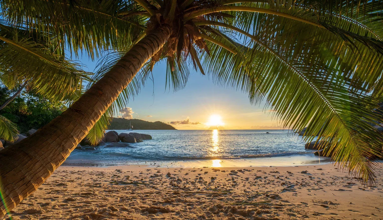Scenic photography of the Seychelles harbor representing its strategic Indian Ocean location and offshore business ecosystem.