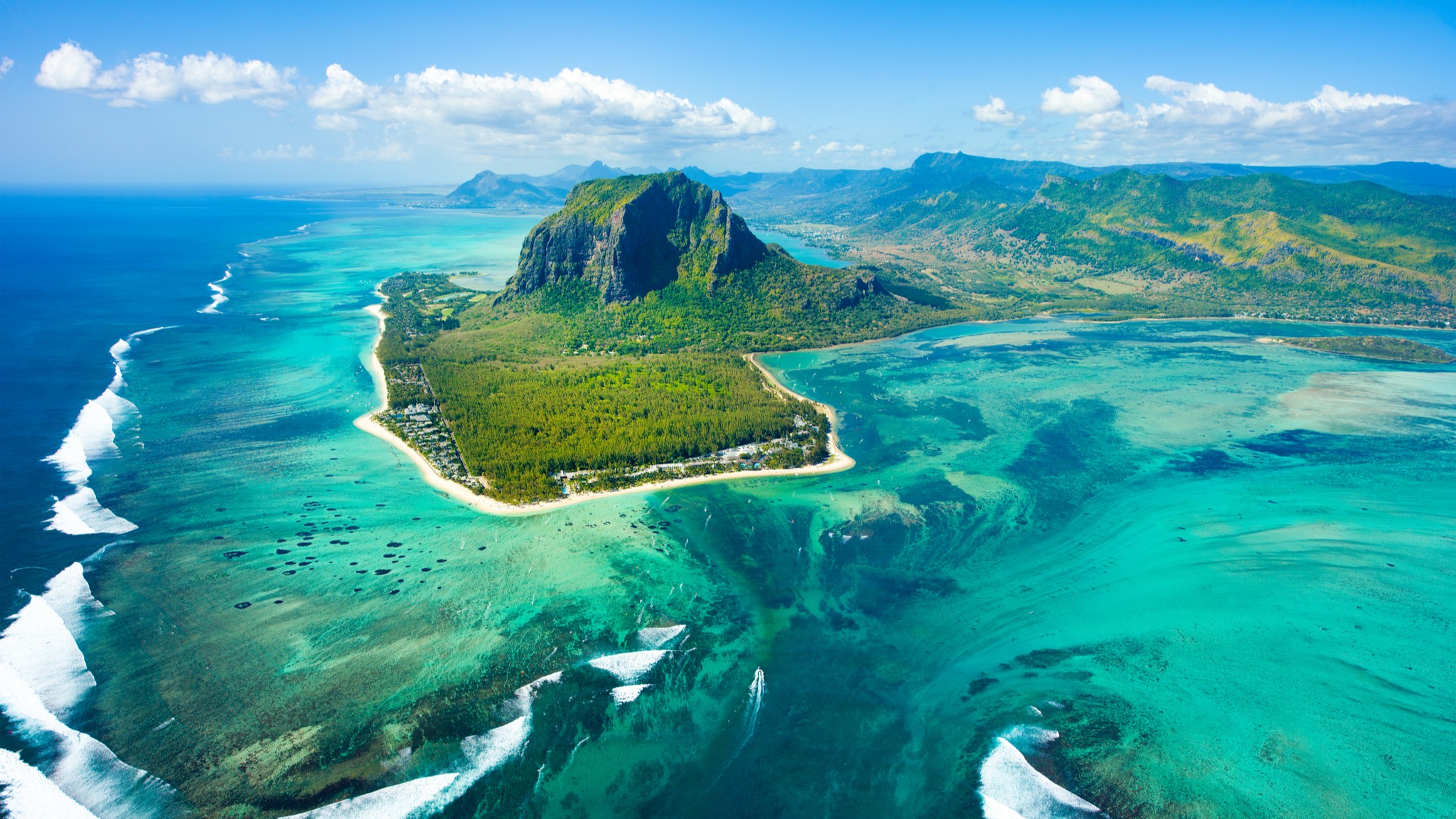 Panoramic view of the Port Louis skyline and harbor in Mauritius representing its status as a leading mid-shore financial hub and gateway to Africa.