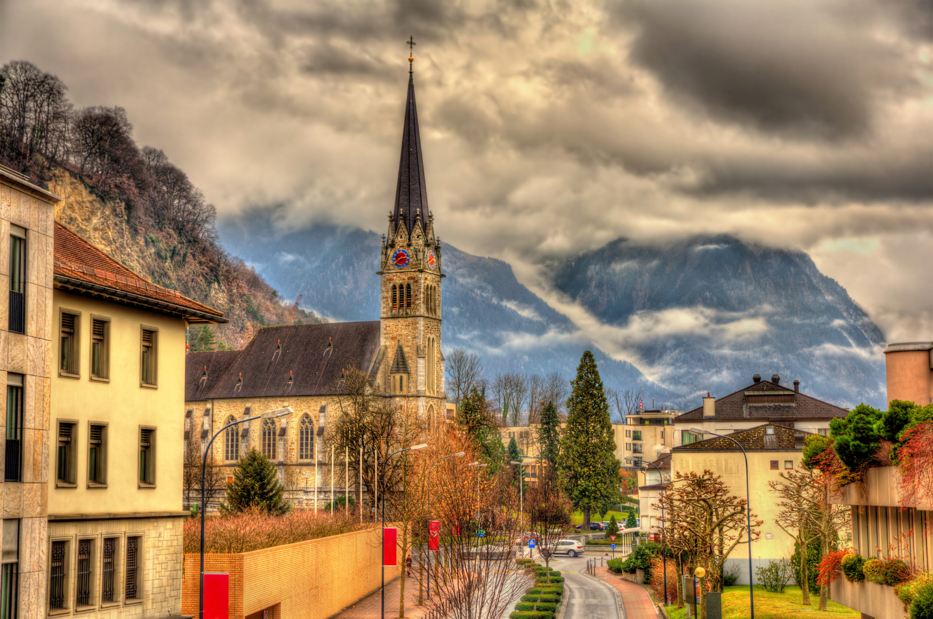 Panoramic view of Vaduz Castle and the Rhine Valley in Liechtenstein representing its status as a premium and stable wealth planning hub.