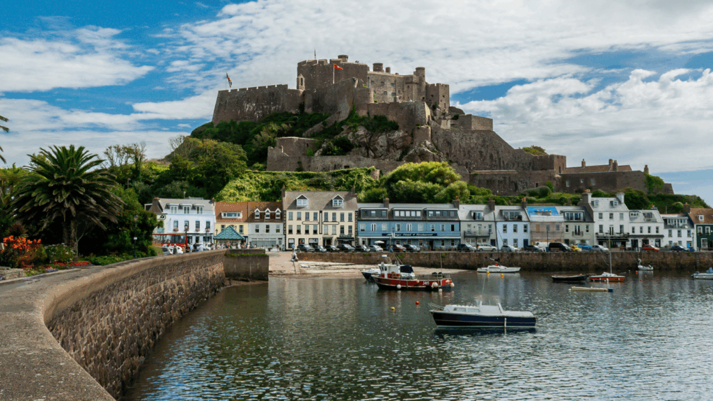 Professional view of a modern Jersey business district illustrating the tax efficiency and elite professional services available for estate planning.