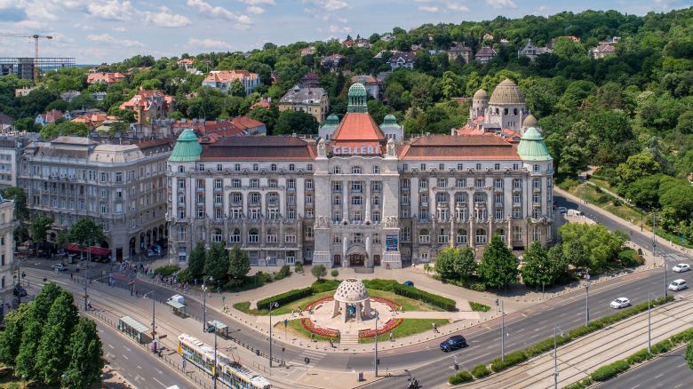 Historical architecture in Budapest highlighting the infrastructure for regional headquarters and tech company formations.
