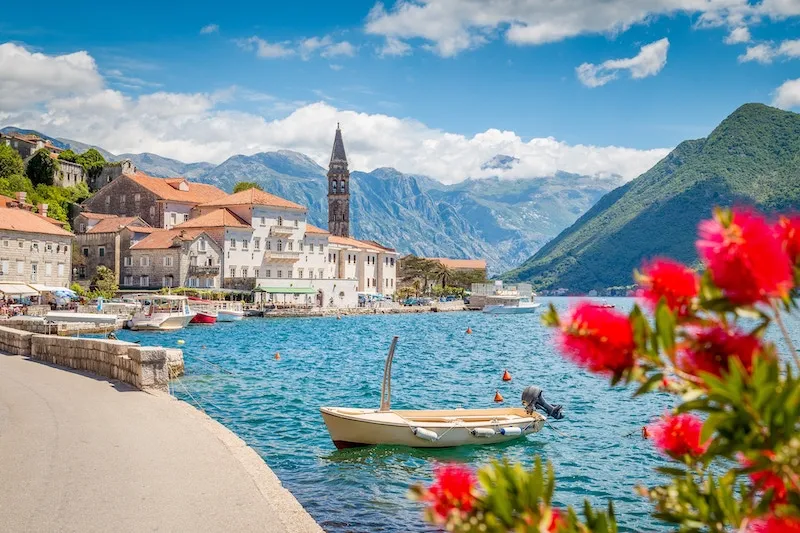Scenic cityscape of Montenegro representing the high quality of life and strategic Balkan location for global entrepreneurs.