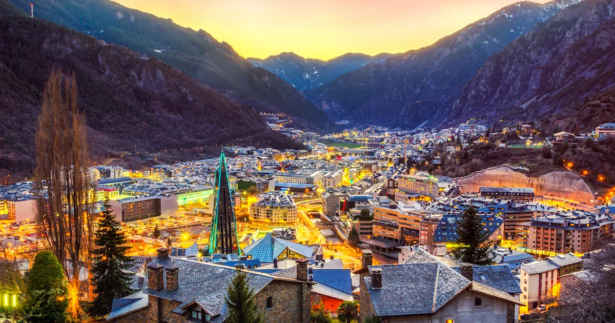 Scenic panoramic view of the Pyrenees mountains in Andorra representing its status as a secure and low-tax European jurisdiction.