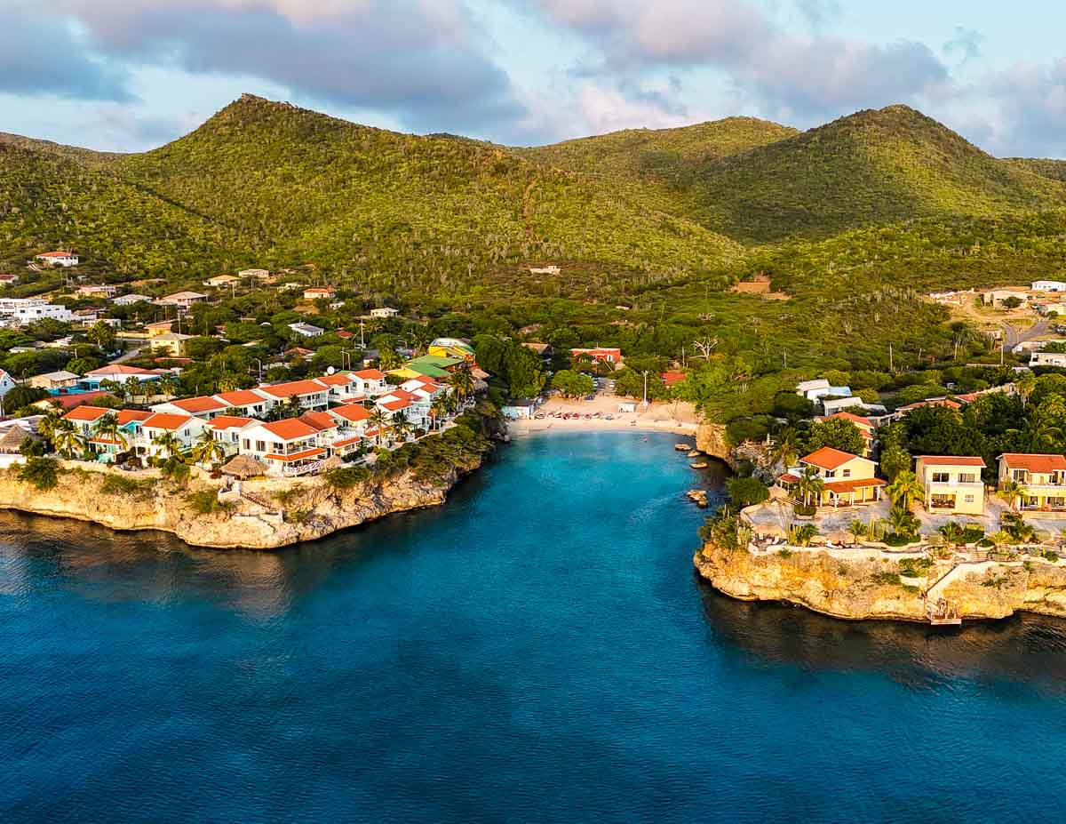 Modern commercial buildings in Curaçao highlighting the infrastructure for international trading and E-Zone company formations.