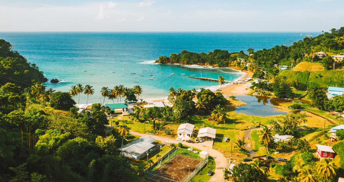 Panoramic beach view in Barbados representing the Welcome Stamp remote work visa for digital nomads and entrepreneurs.