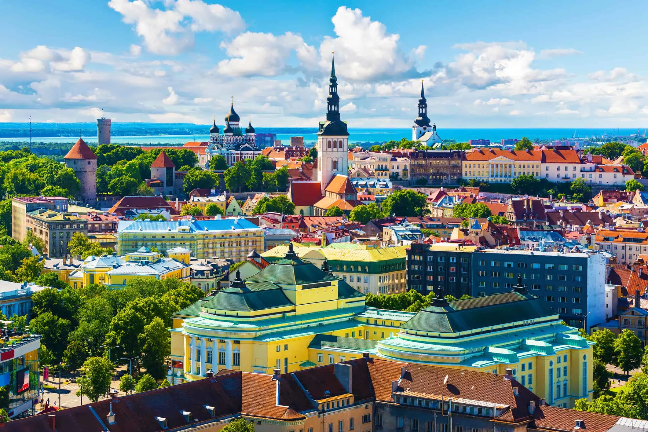 Forming a Company in Estonia and Access the EU Market alt text: Estonian cityscape representing EU market access through e-Residency and local company formation.