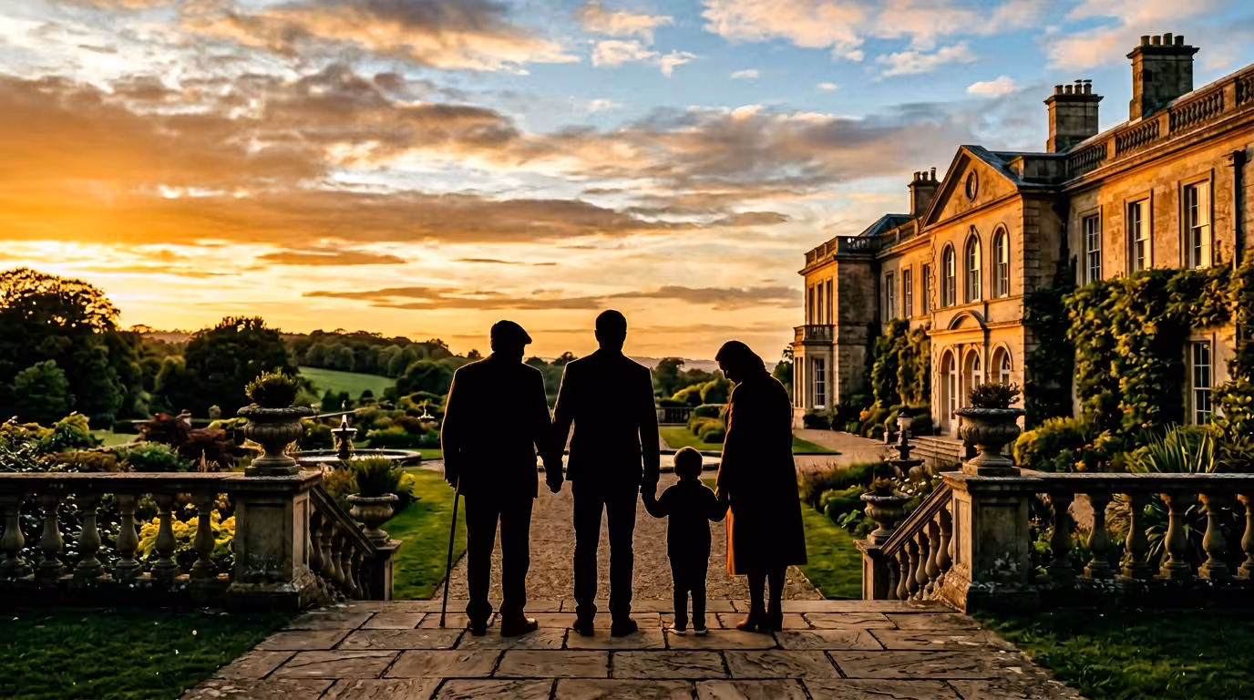 Silhouette of a multi-generational family reflecting the focus on wealth preservation, succession planning, and heritage.