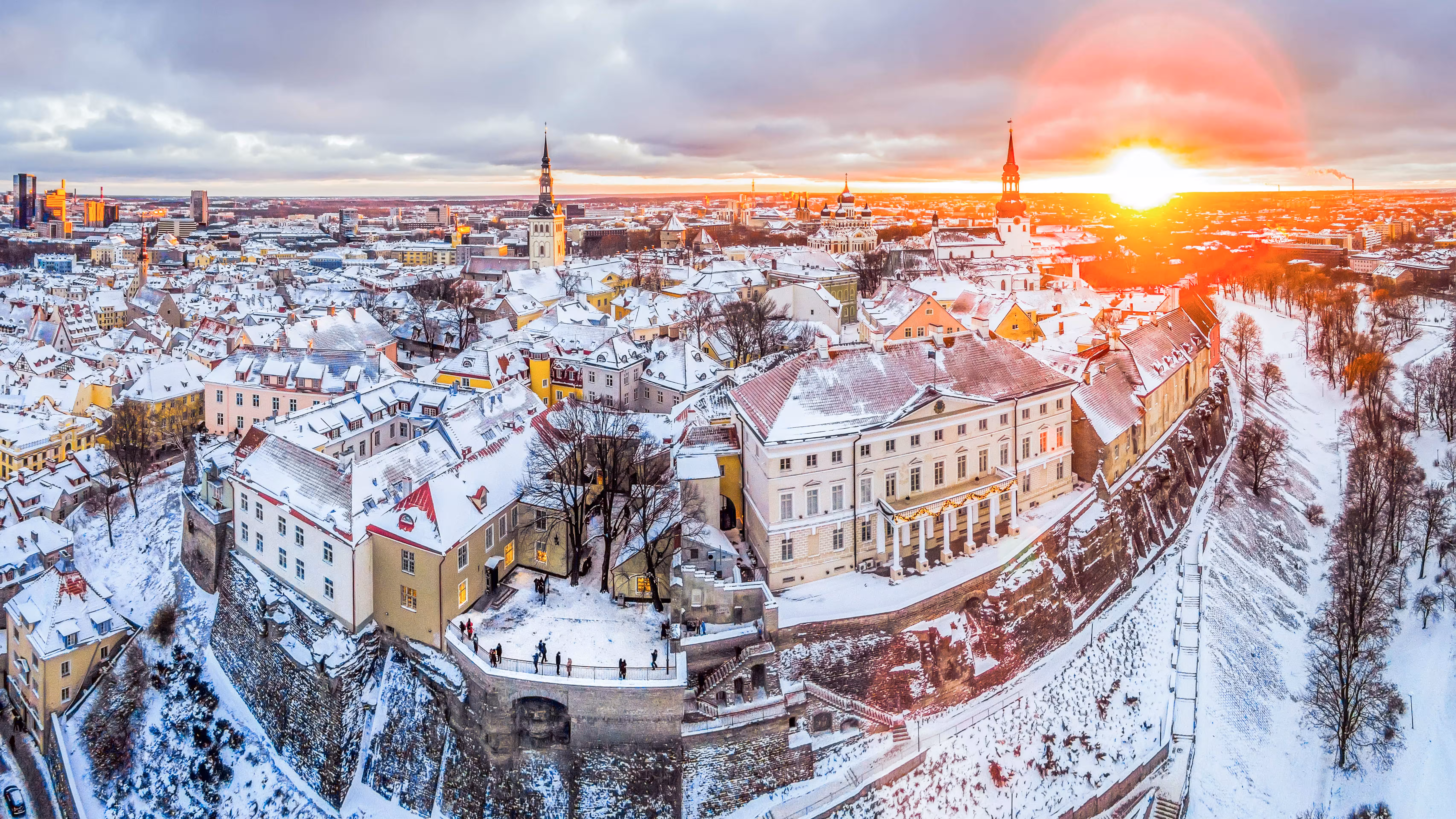 Modern commercial and digital infrastructure in Tallinn highlighting the ease of managing an EU company via e-Residency.