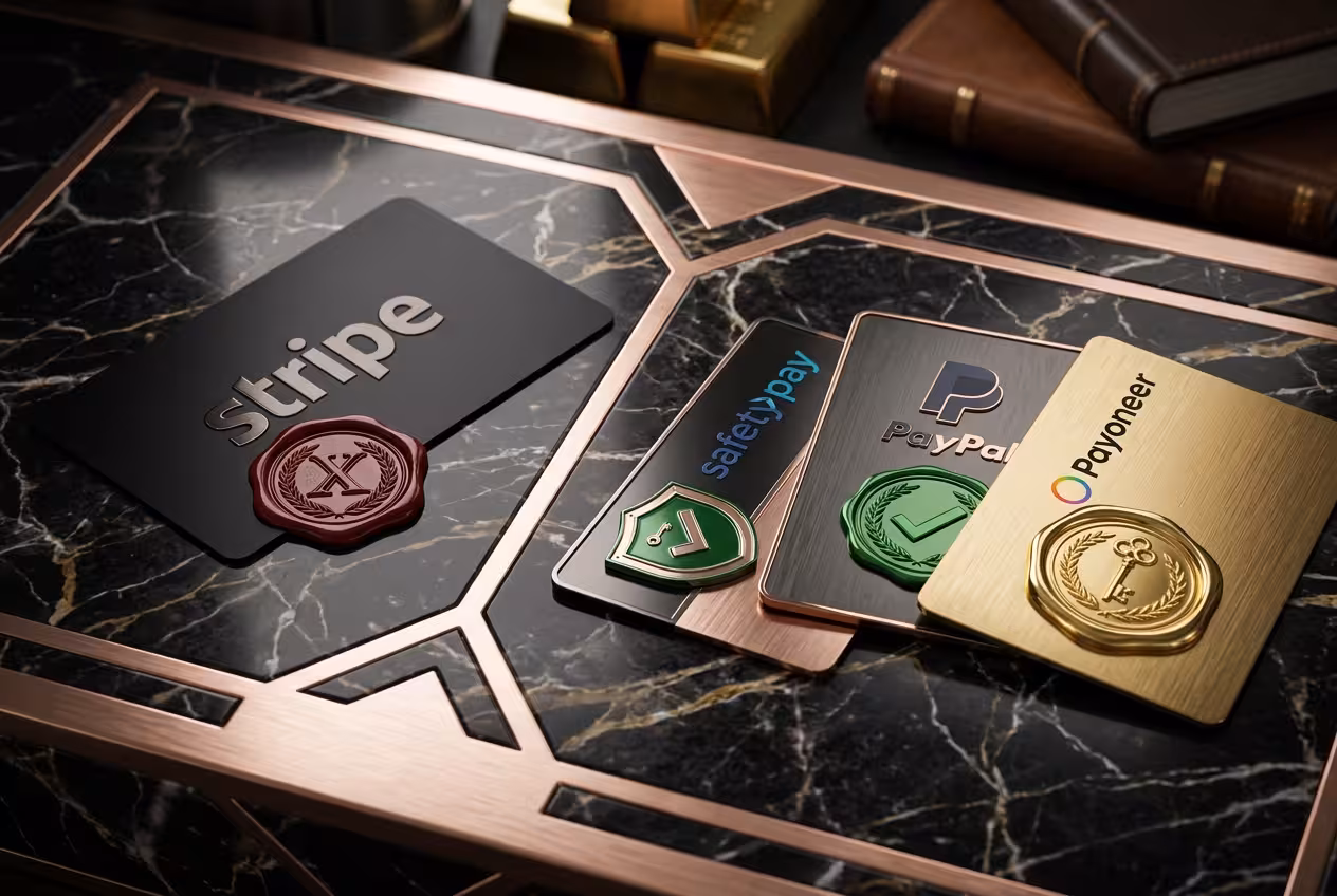 Payment Processing for High-Risk Industries: Stripe Alternatives That Actually Work in 2026 alt text: Premium credit card terminal representing high-risk payment processing and Stripe alternatives in 2026.