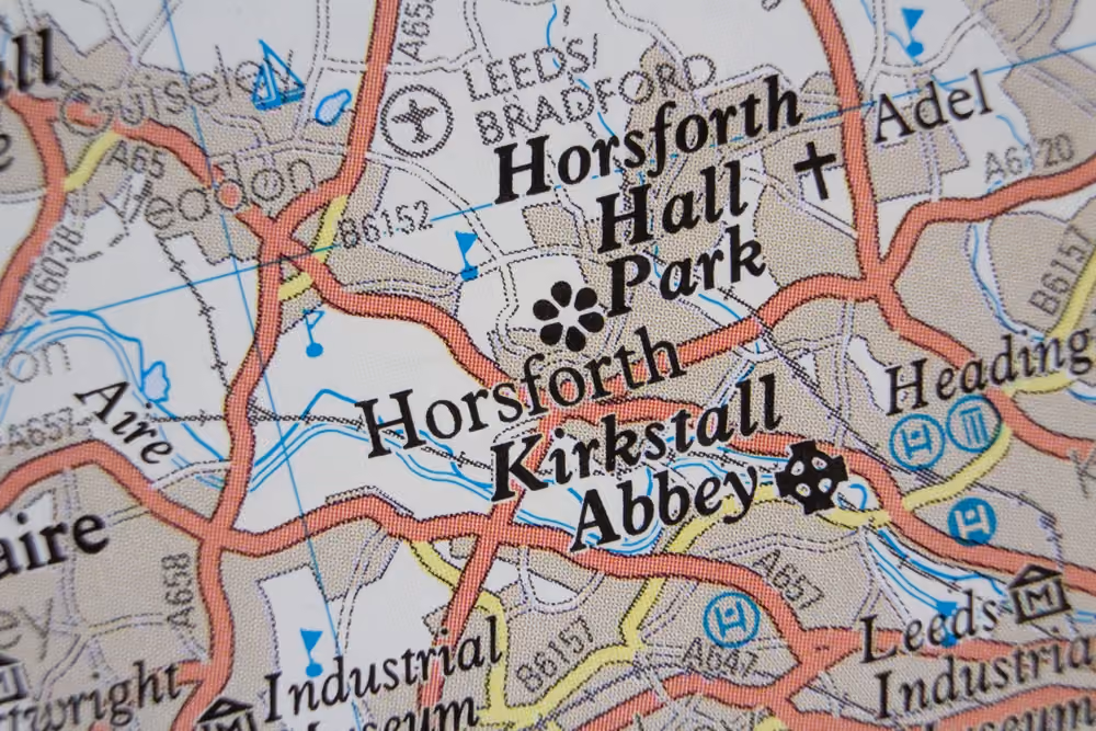 Map of the Horsforth area, Leeds
