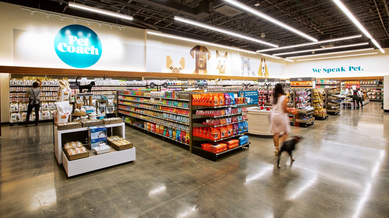 image of packaged goods shelf (for a grocery store)