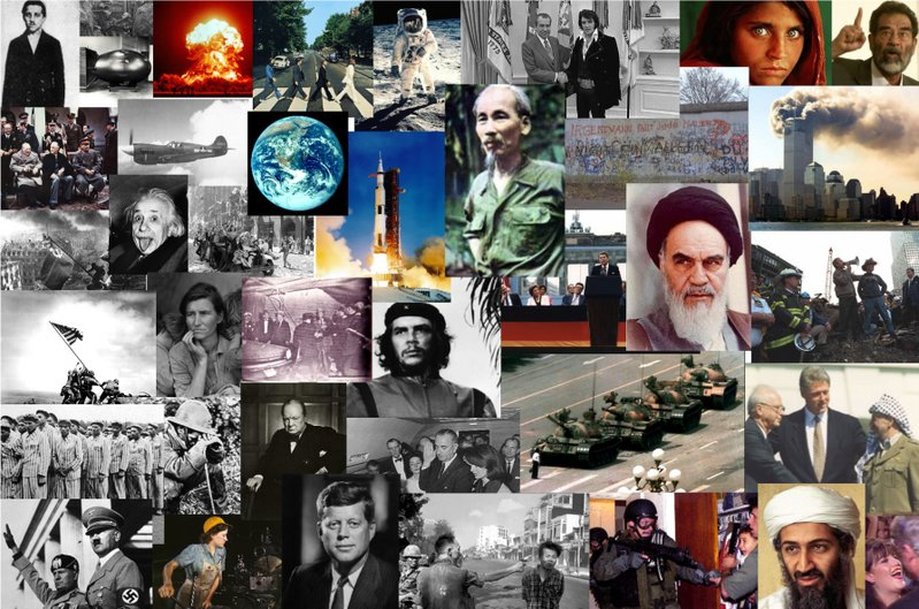 Collage histórico de los principales conflictos geopolíticos del mundo actual