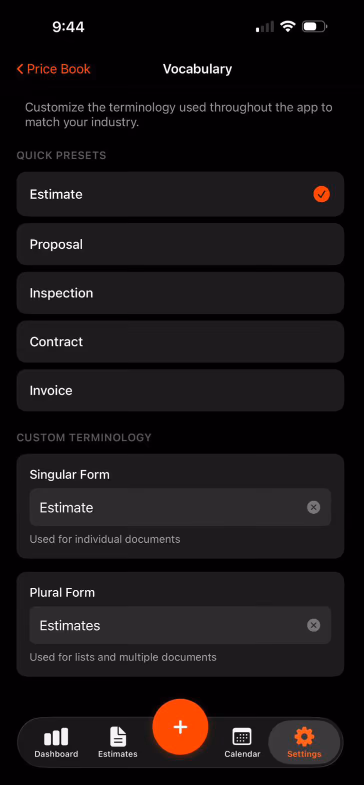 SmartScope calendar month