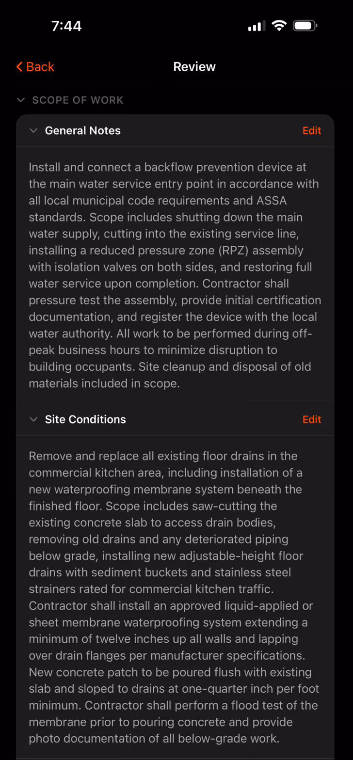 SmartScope scope of work