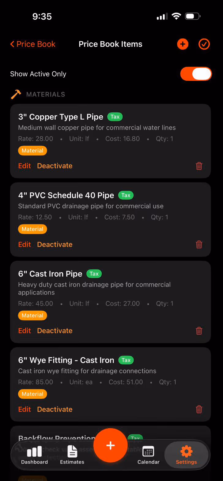 SmartScope calendar month